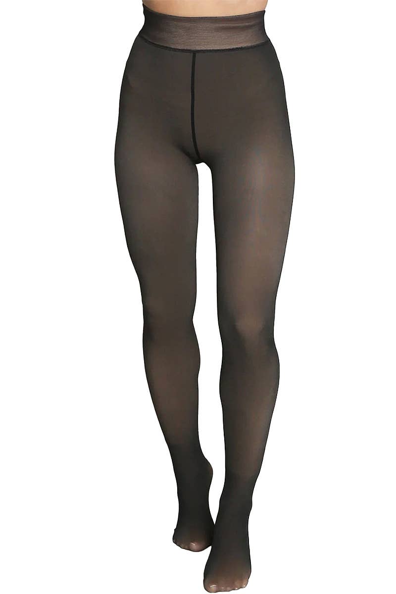 Sheer Fleece Lined Pantyhose Tights