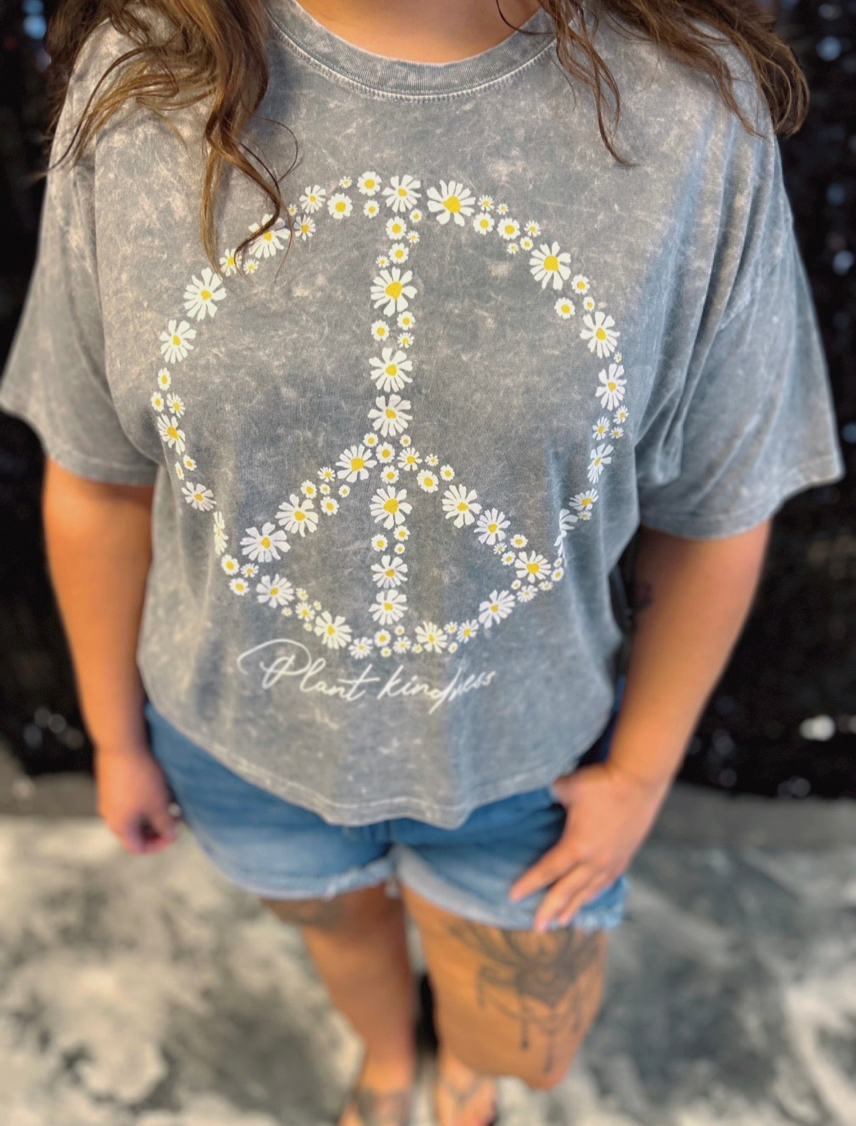Plant Kindness - Mineral Wash Crop Tee