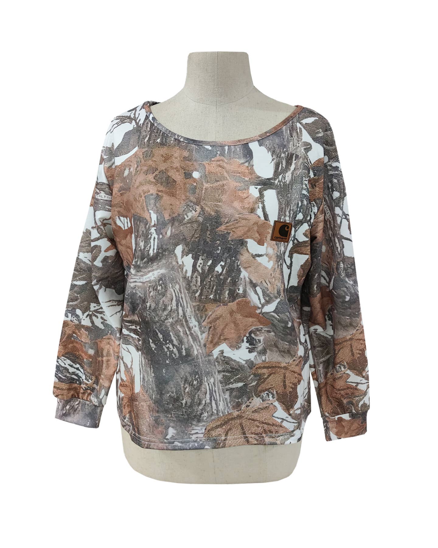 Camo Off The Shoulder Long Sleeve