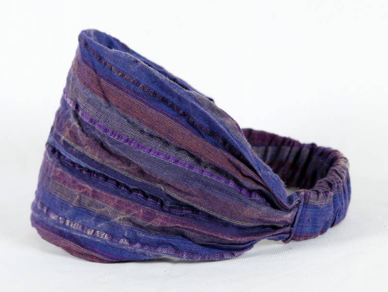 Purple Striped Headband