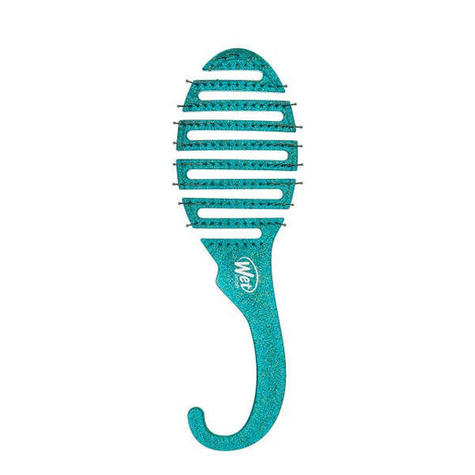 Shower Detangler Wet Brush Green Glitter