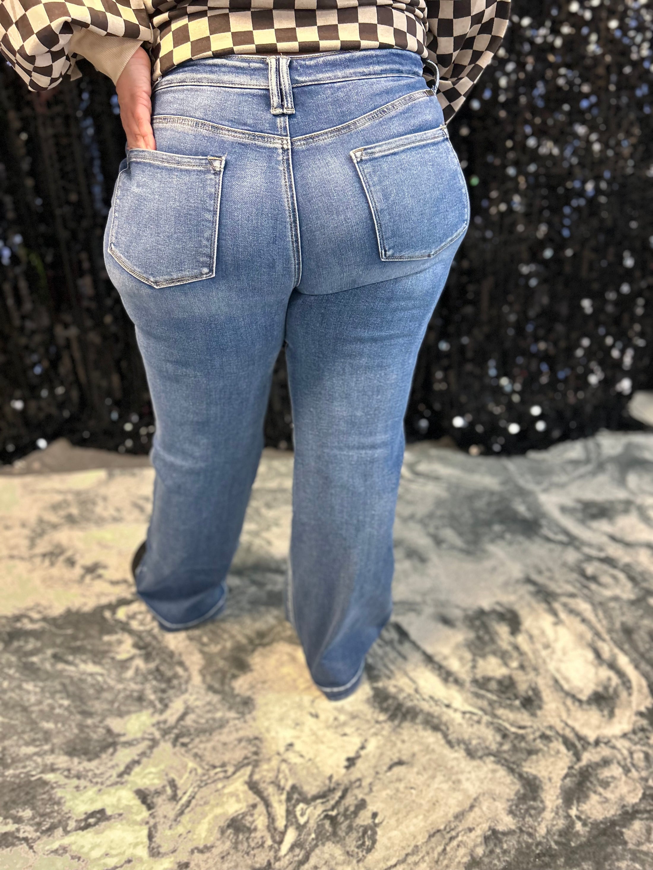 Kancan Sunrise High Rise Wide Leg Flare