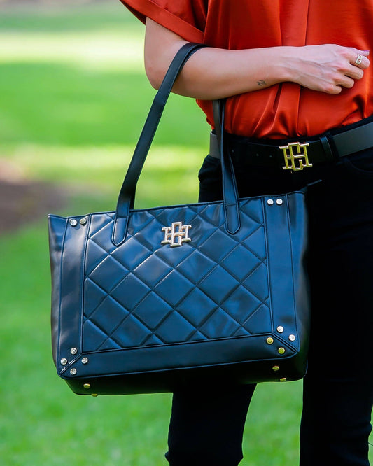 Sophie Zippered Tote Black