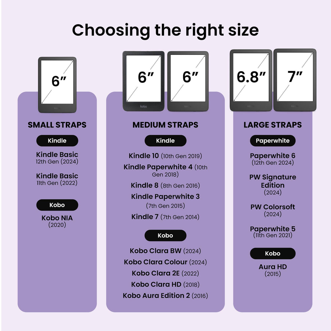 Kindle Straps Lilac - Set of Two