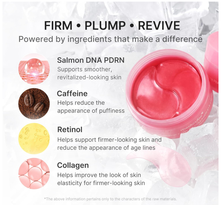 MEDICUBE PDRN Pink Caffeine Collagen Eye Patch (60 pieces)