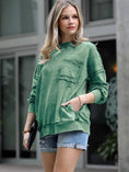 Load image into Gallery viewer, Sage Green Terry Washed Pullover
