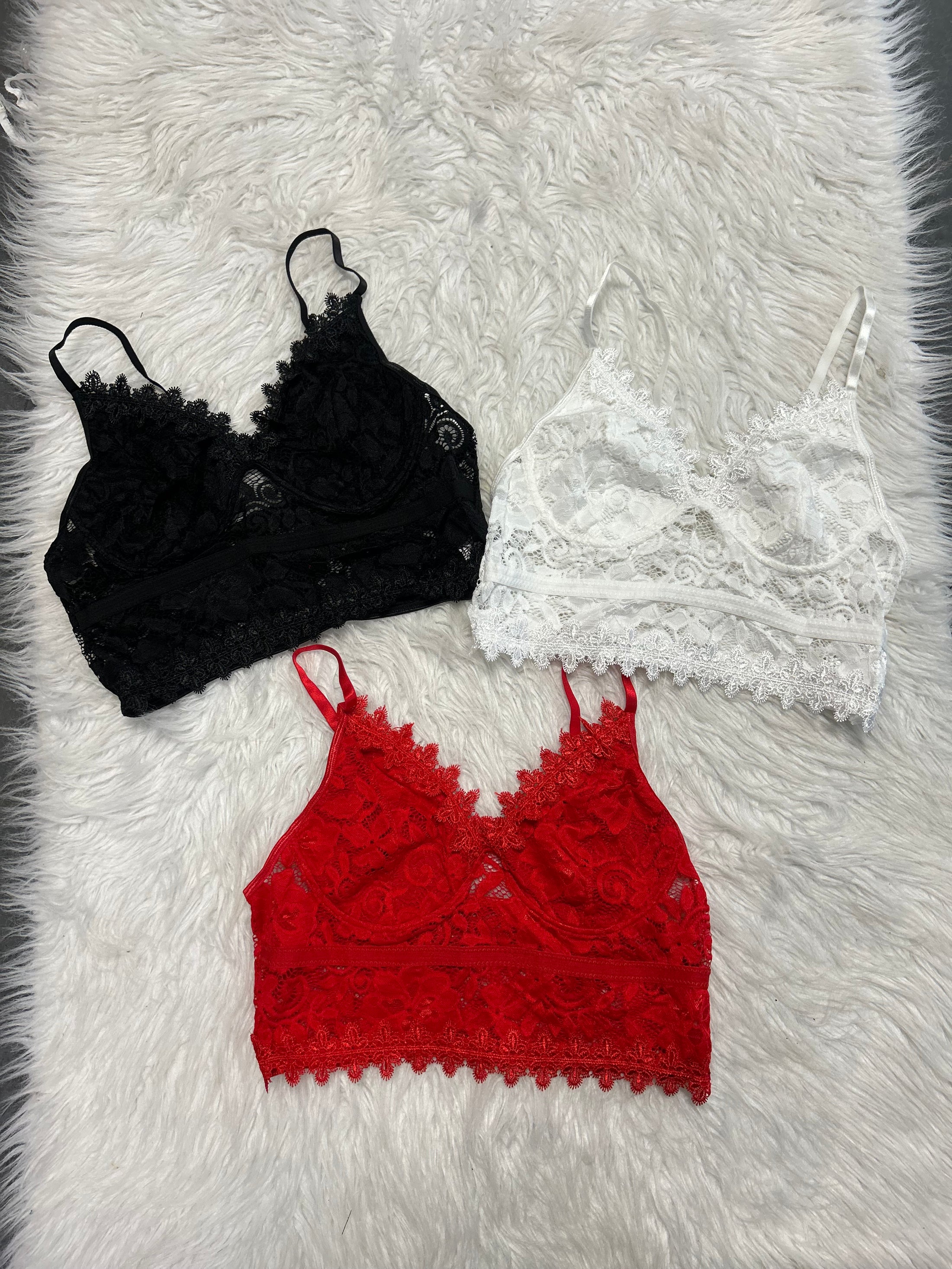 Lacy V Neck Bralette