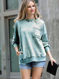 Load image into Gallery viewer, Sage Green Terry Washed Pullover
