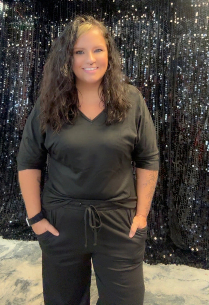 Batwing Top & Bottoms Lounge Set