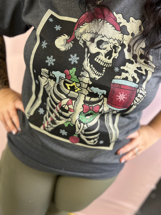 Dead Inside Skeleton Christmas Shirt