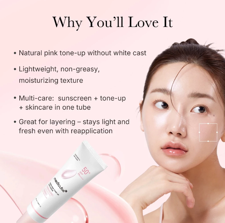 MEDICUBE PDRN Pink Tone Up Sunscreen SPF 50