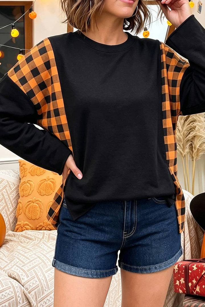 Plaid Pumpkin Long Sleeve