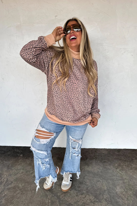 PREORDER Blakley Leopard Mock Neck