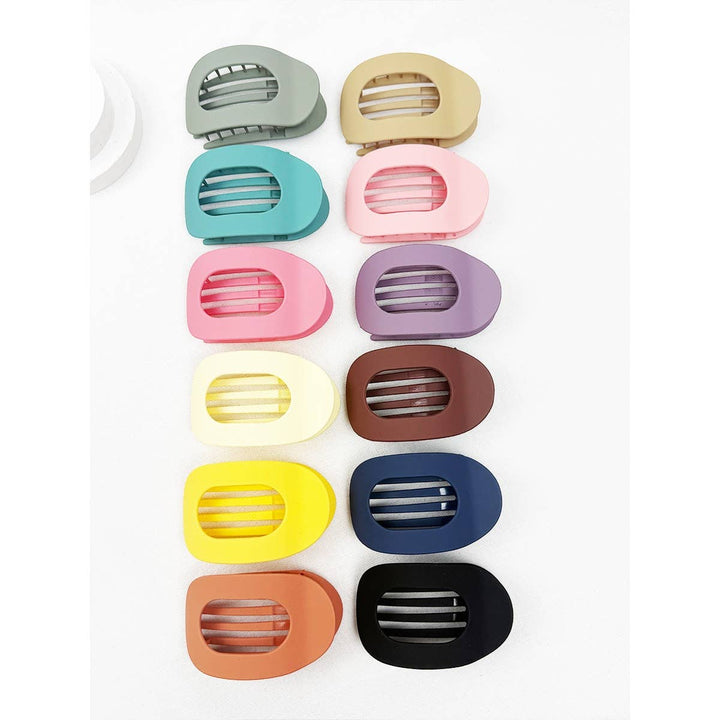 Oval Shape Flat Hair Clawclip