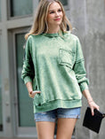 Load image into Gallery viewer, Sage Green Terry Washed Pullover
