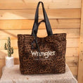 Load image into Gallery viewer, Large Leopard Wrangler Tote
