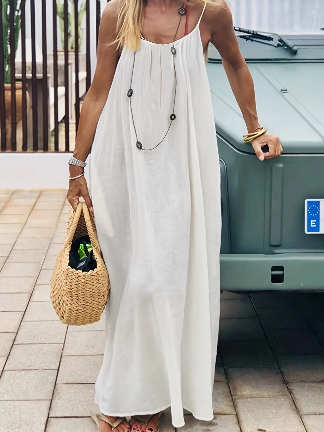 Boho Beach Backless Tie Dress