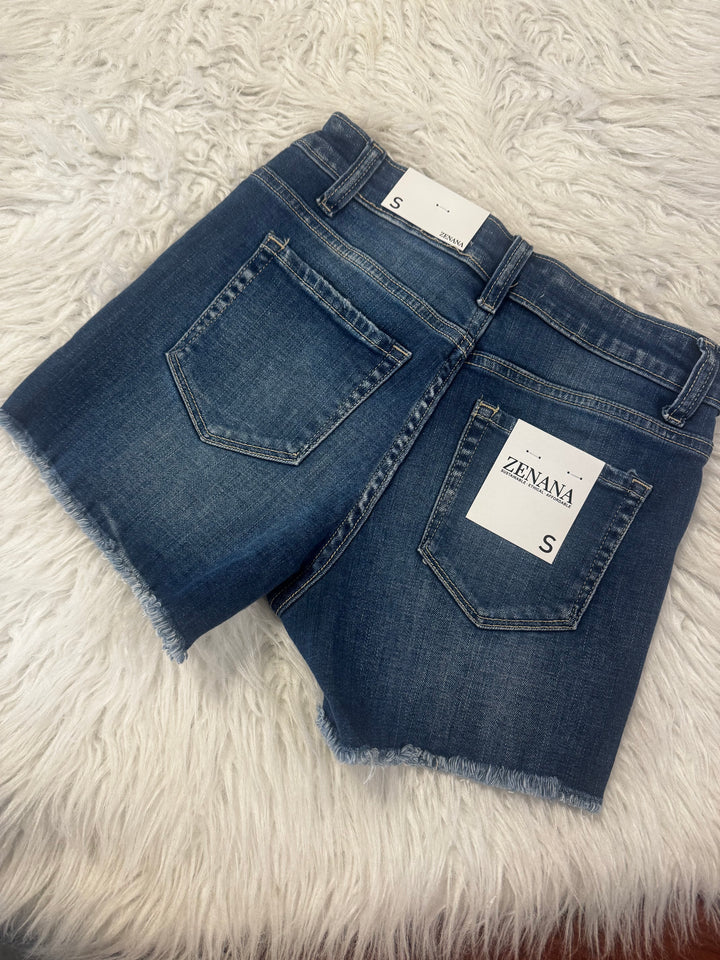 Raw Hem Denim Shorts