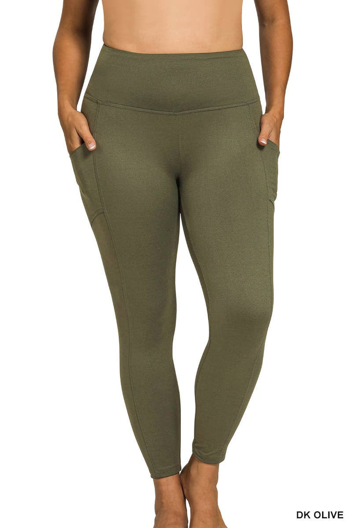 Brushed Microfiber Leggings w/ Pockets