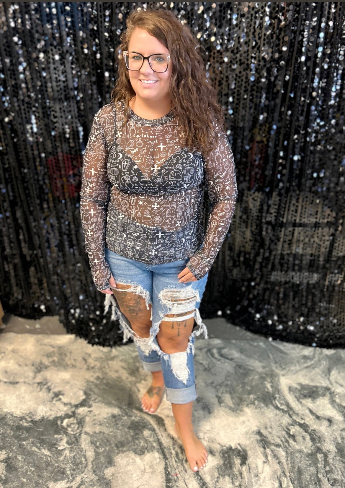 Halloween Mesh Longsleeve