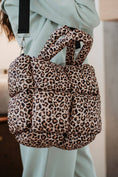 Load image into Gallery viewer, Brown Leopard Print Puffer Tote
