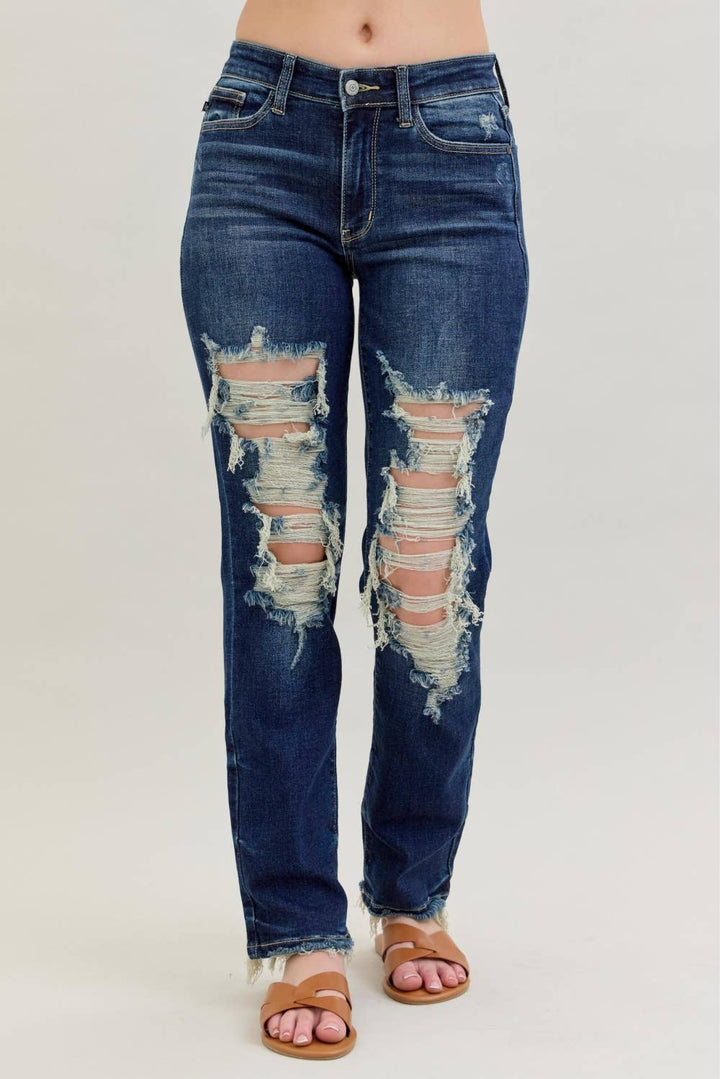 Judy Blue Heavy Destroy Straight Leg