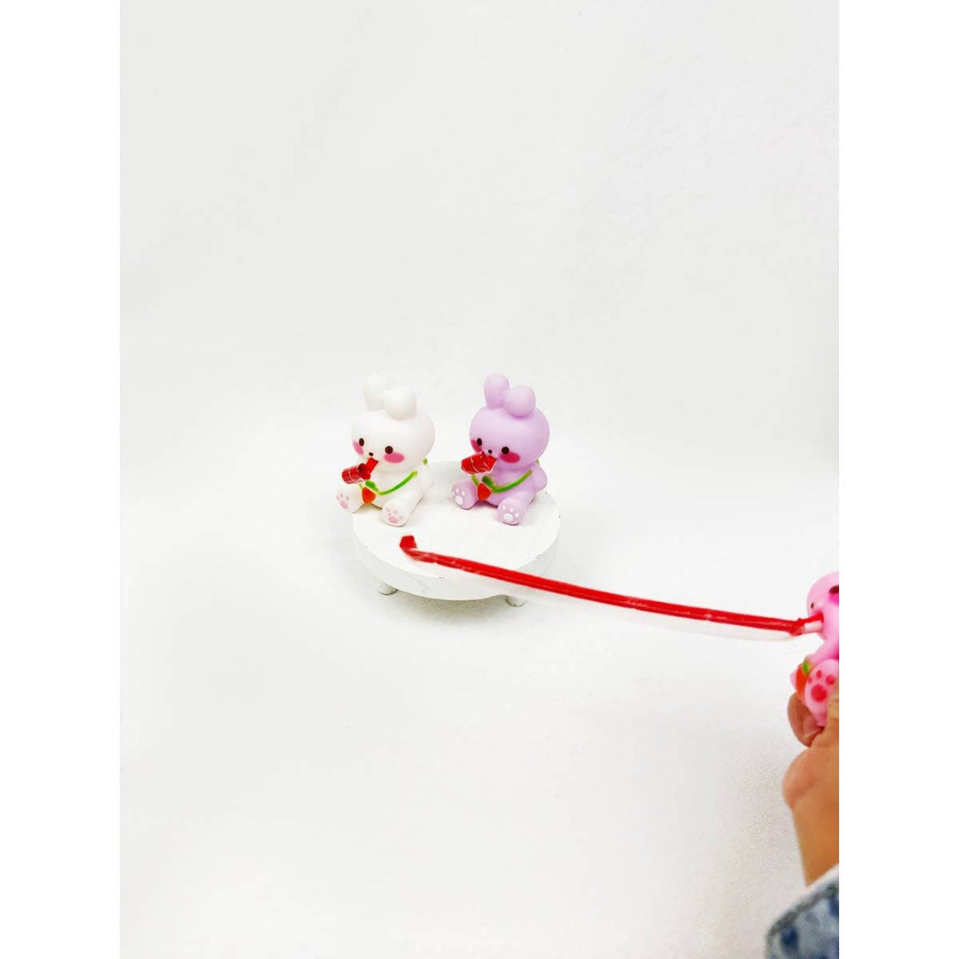 Cute Bunny Roll Up Tongue Squeeze Toy
