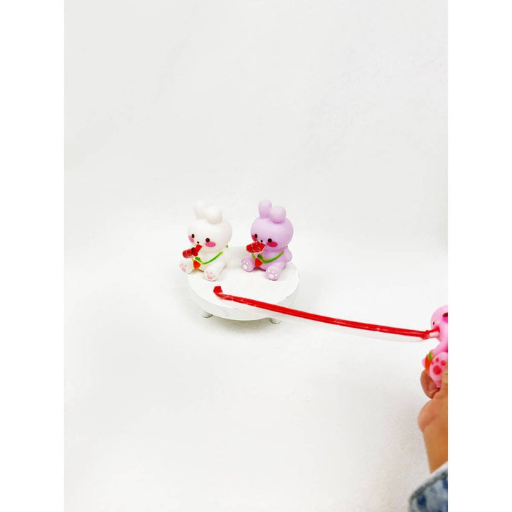 Cute Bunny Roll Up Tongue Squeeze Toy