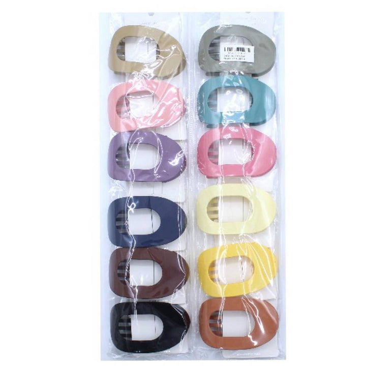 Oval Shape Flat Hair Clawclip