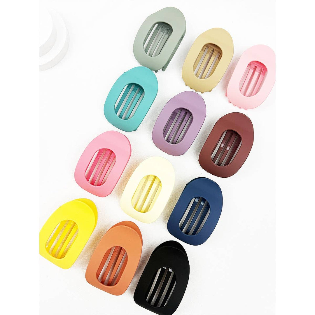 Oval Shape Flat Hair Clawclip