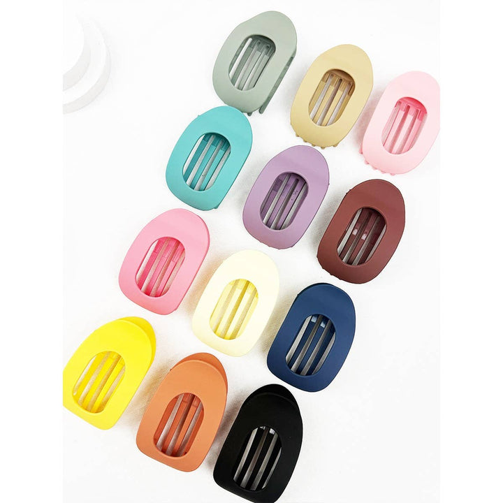 Oval Shape Flat Hair Clawclip