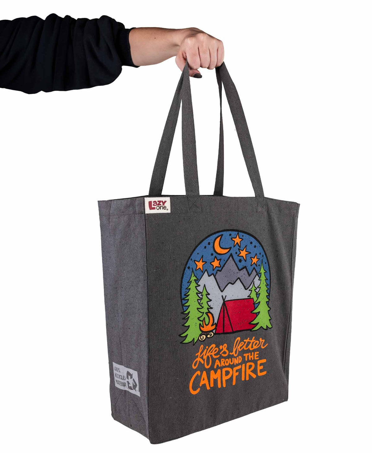 Dream Under Stars Canvas Tote Bags, Reusable Shopping Bags