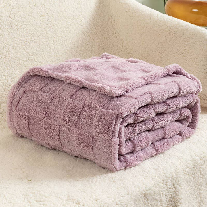 Purple Checkerboard XL Throw