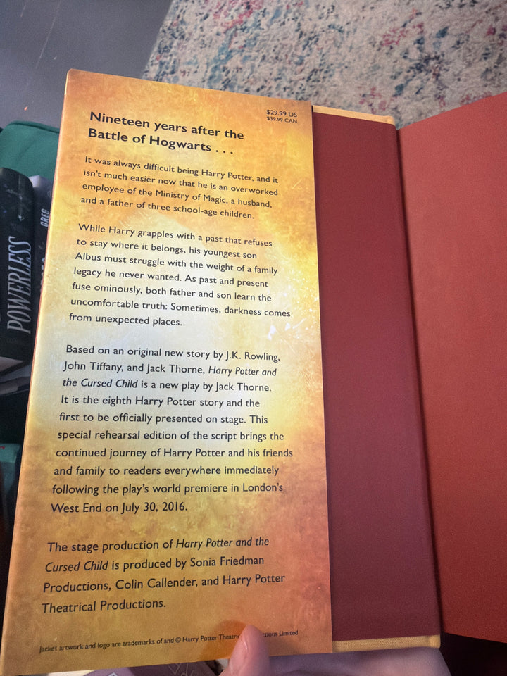 Harry Potter and the cursed child by jk Rowling
