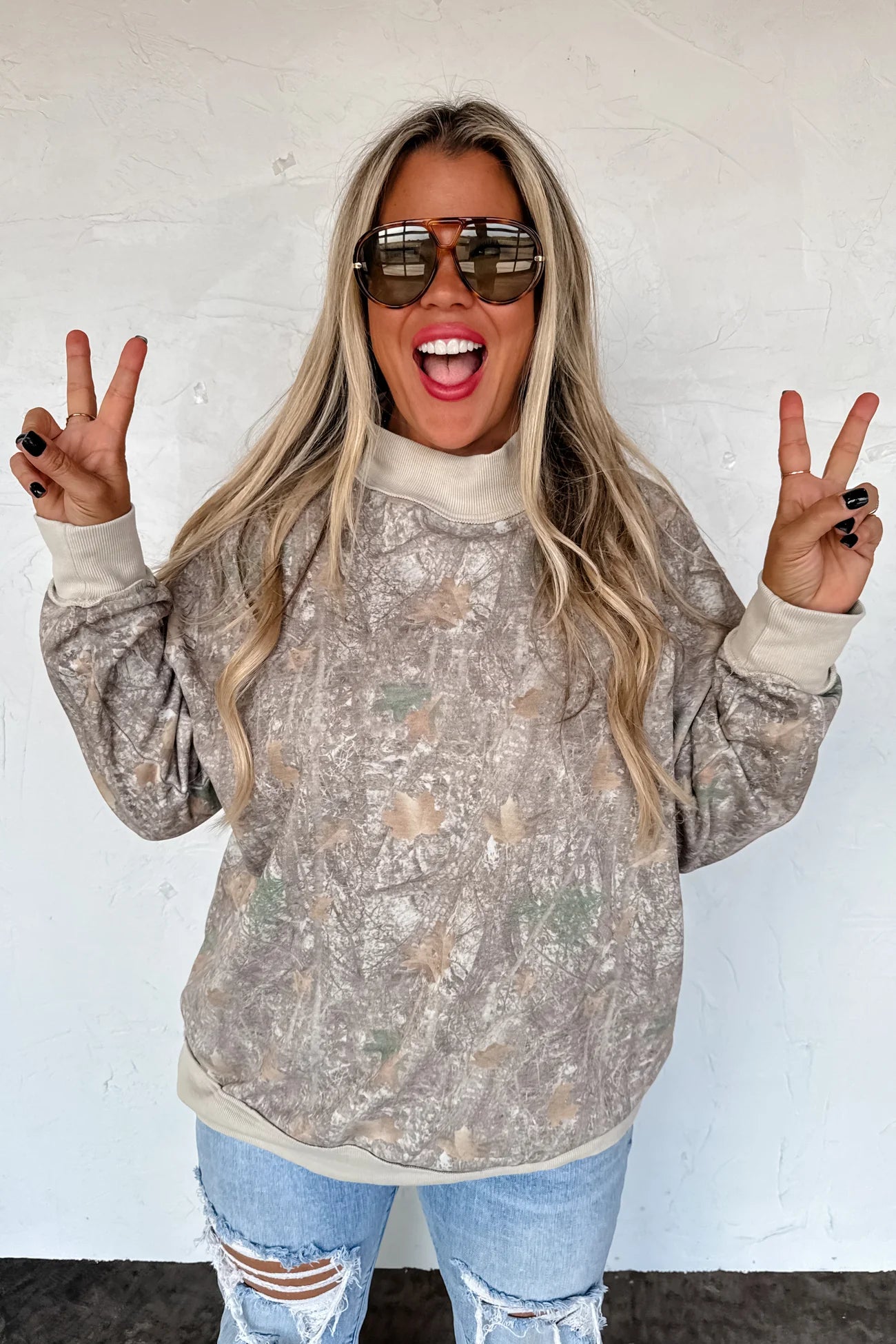 PREORDER Blakley Camo Mock Neck