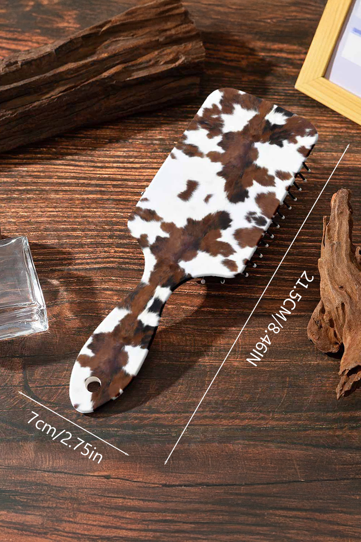 Cow Print Cushion Hairbrush