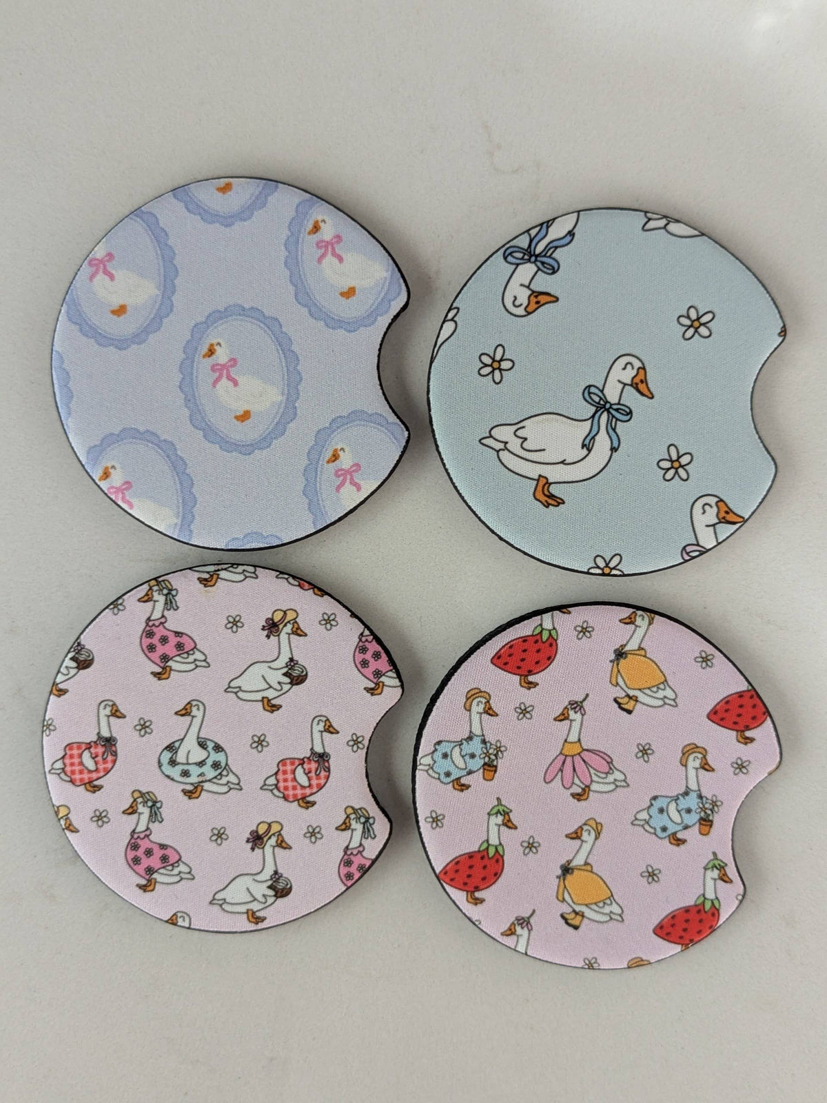 Silly Goose Car Coasters: Summer goose