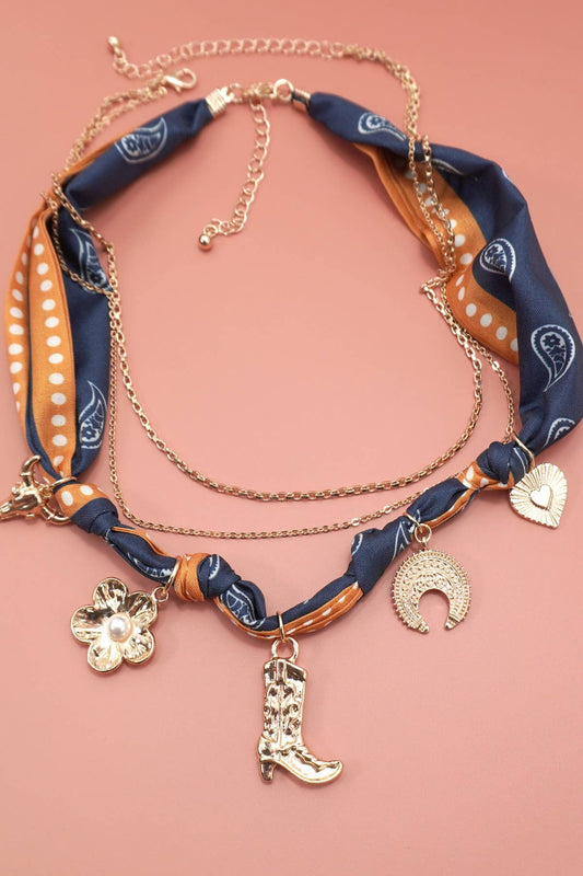 Boot Scarf Necklace