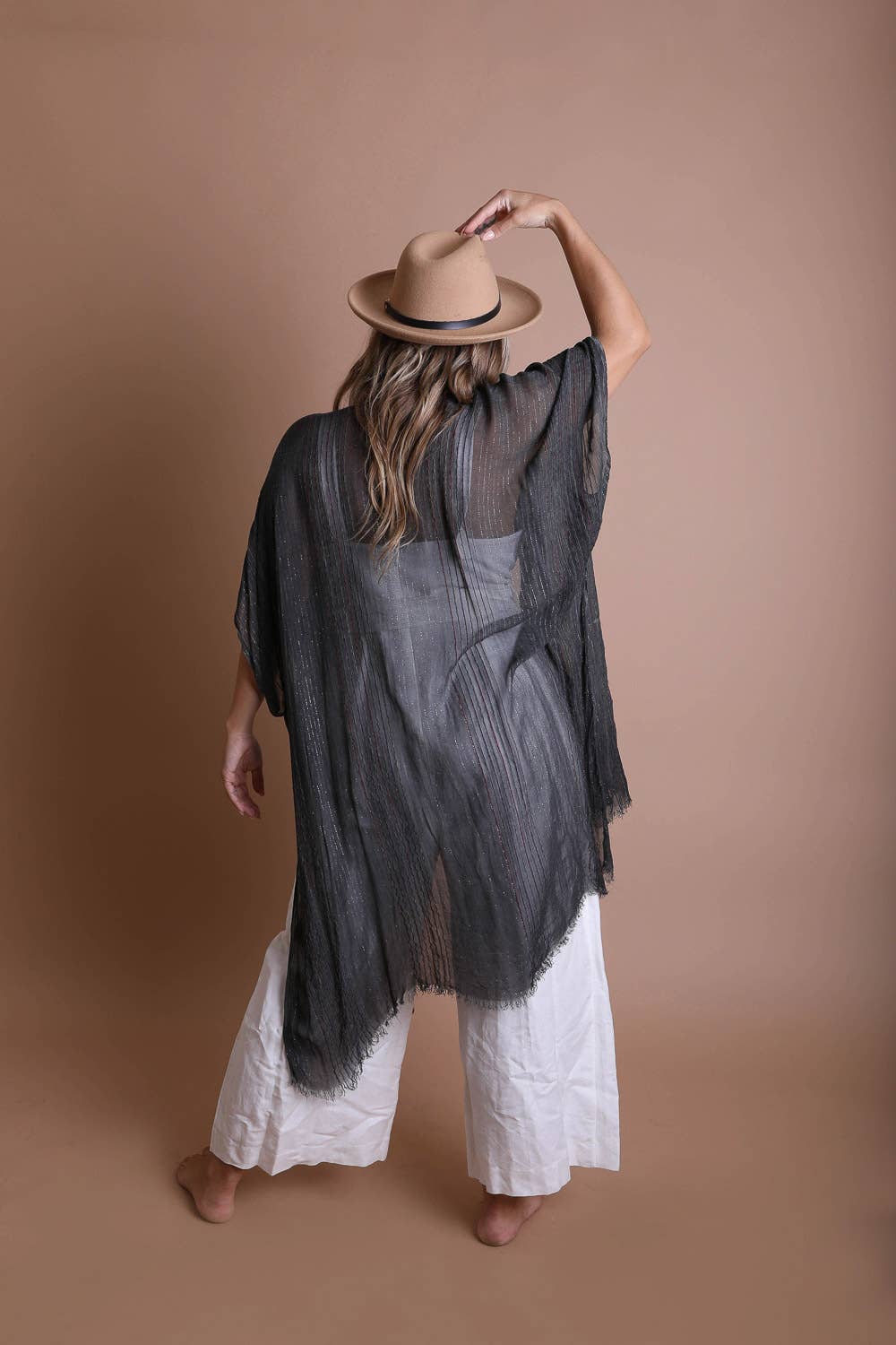 Charcoal Shimmer Kimono