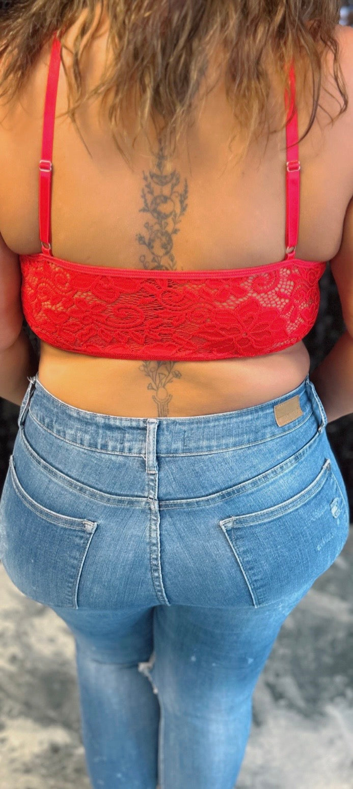 Lacy V Neck Bralette