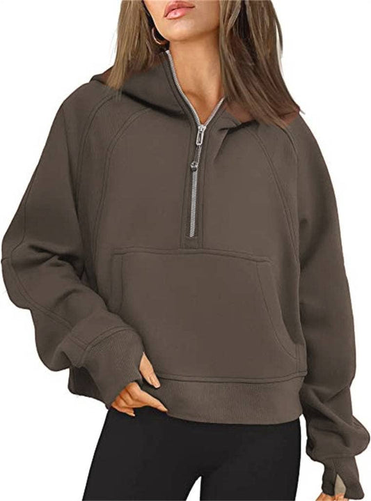 Athleisure half zip fleece jacket