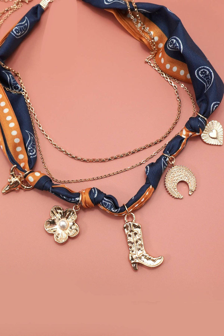 Boot Scarf Necklace