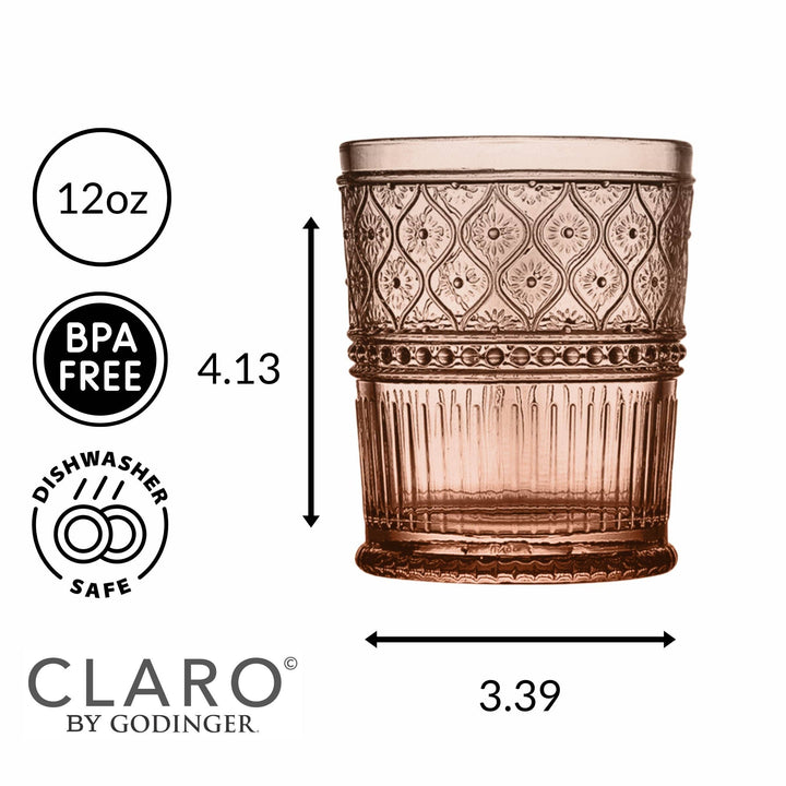 Claro Spice Double Old Fashion, Set of 4