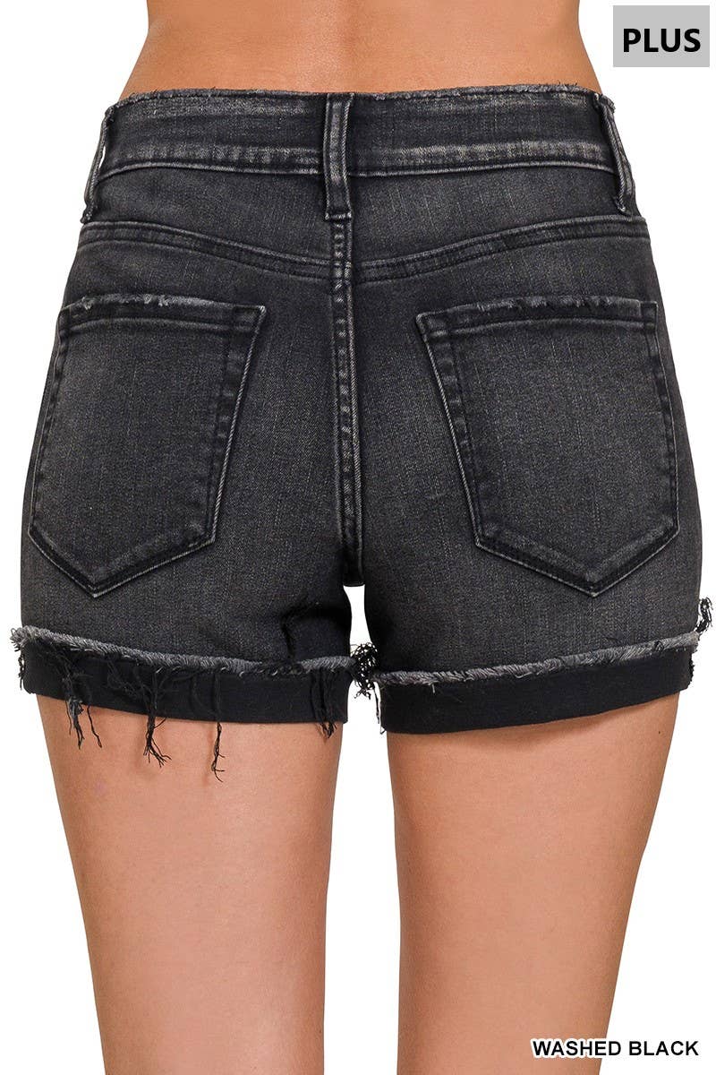 Black Denim Short