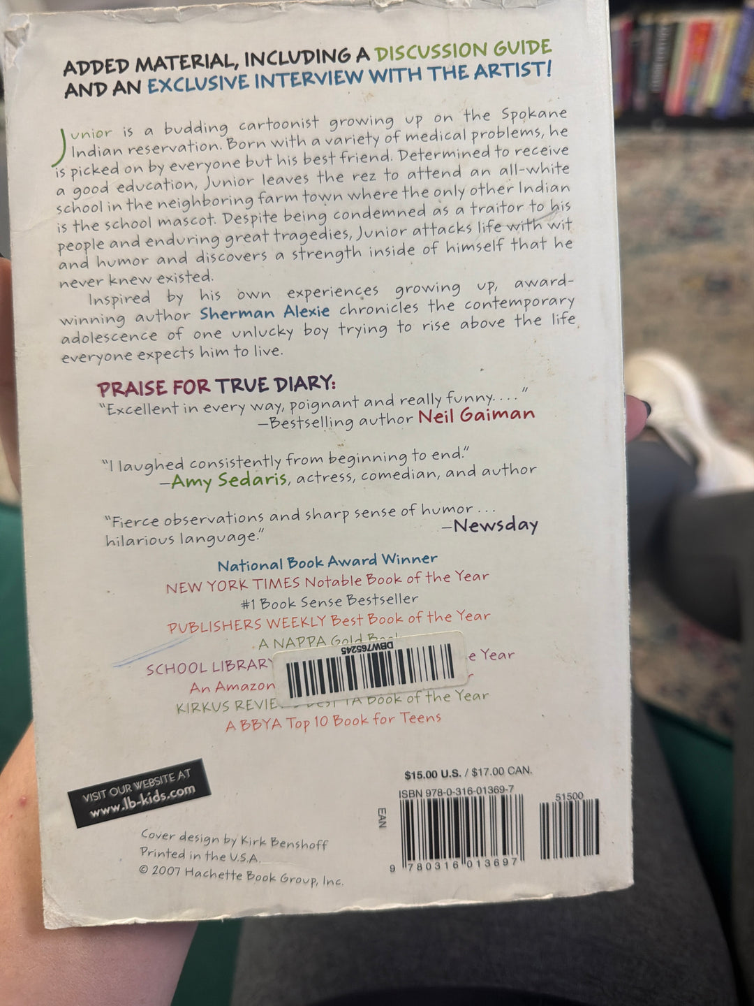 The absolutely true diary of part time Indian by Sherman Alexis
