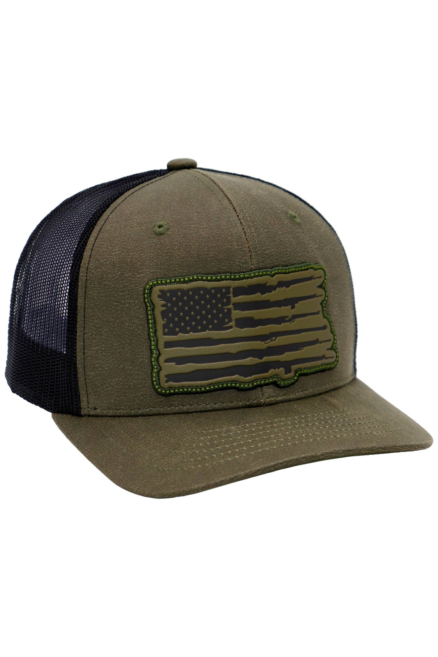 Rifle American Flag Trucker Hat
