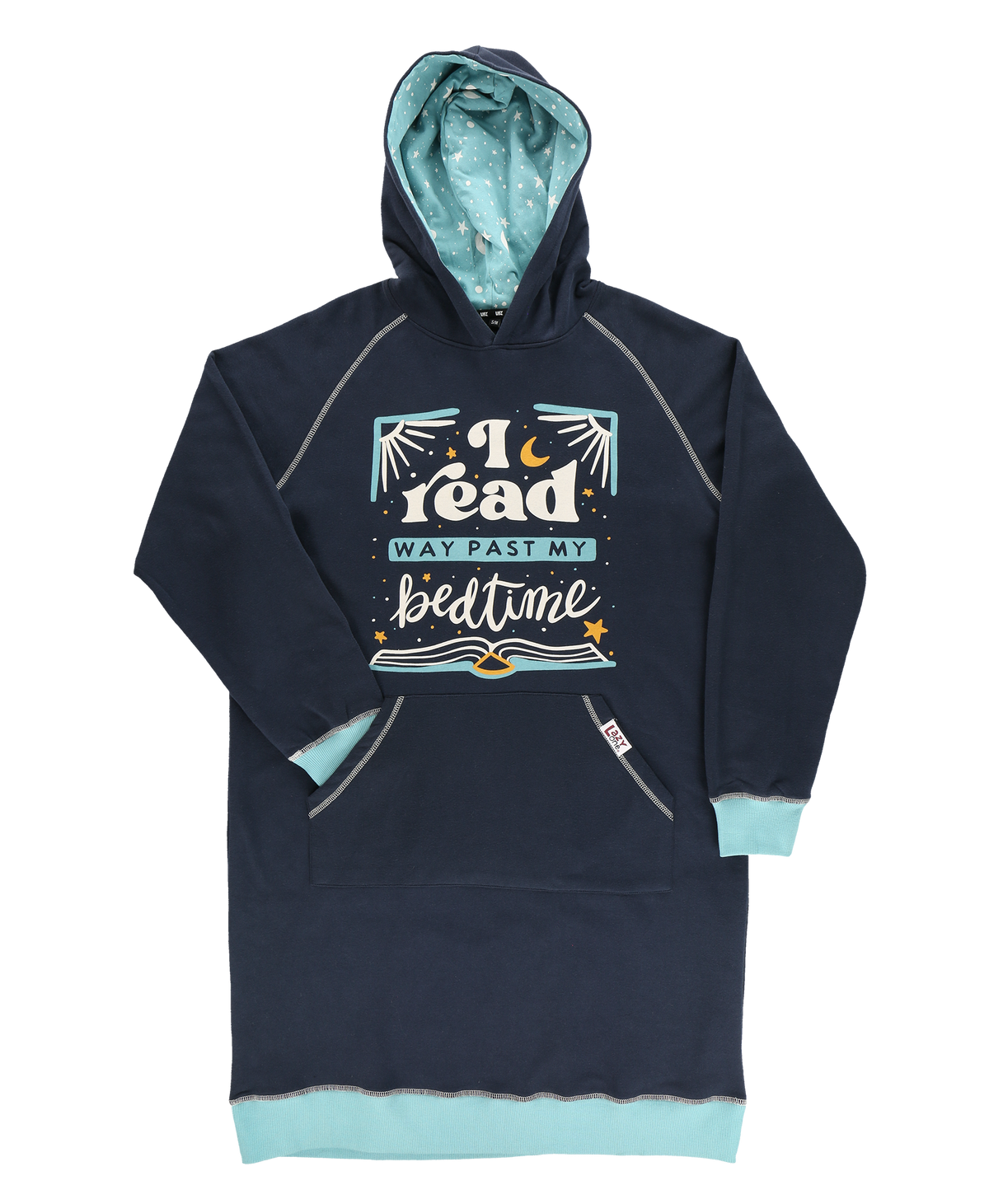 Oversized Hoodie, Hooded Sweatshirt with Pocket - Read Past: L/XL