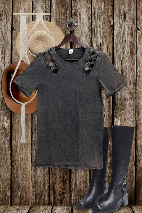 Distressed Short Sleeve