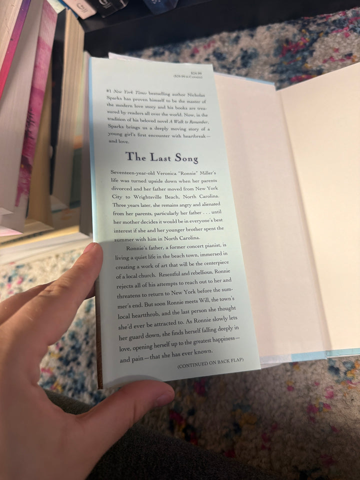 The last song by Nicholas sparks