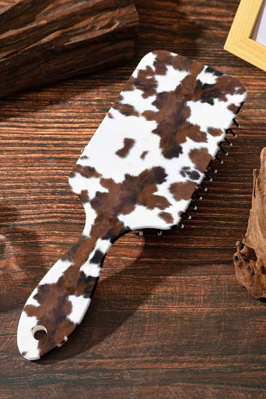 Cow Print Cushion Hairbrush